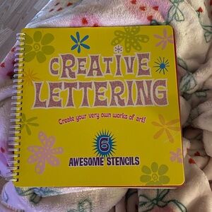 Creative Lettering Art Book with Stencils - Yellow